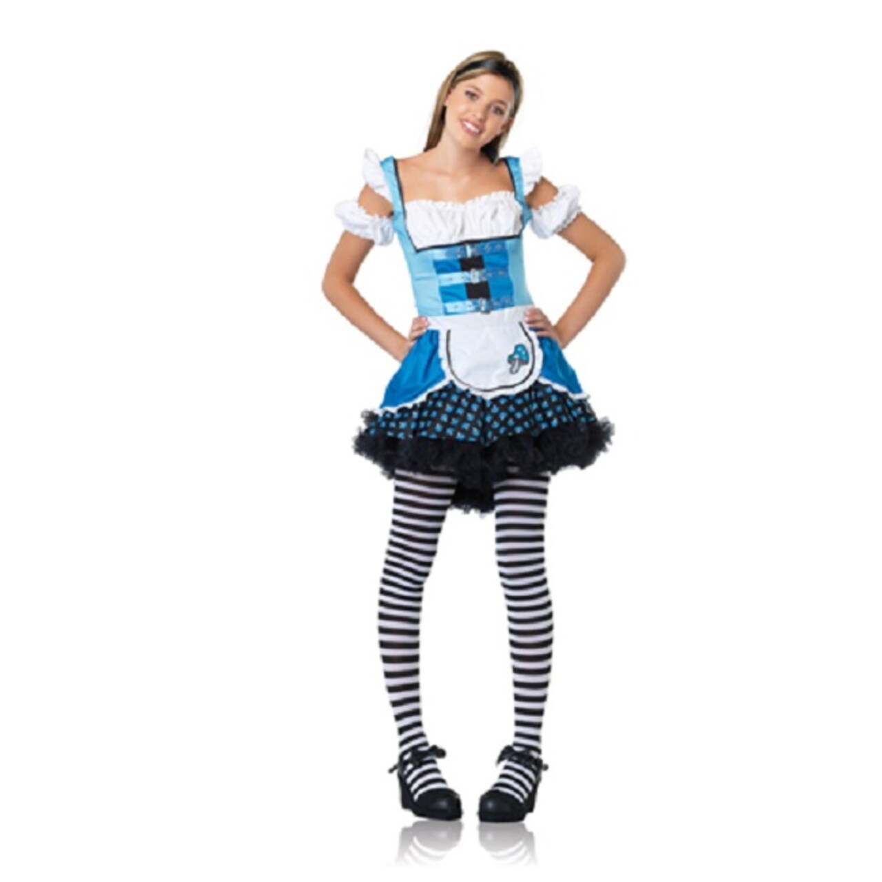 The Costume Center White and Blue Mushroom Alice Teen Halloween Costume - Medium